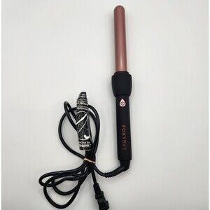 Foxybae 25mm Curling Wand Rose Gold Barrel  Model BLK-25CRL Tested Works Clean